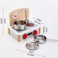 thumbnail image 2 of Hape 2-in-1 Child Safe Wood Children's Play Toy Kitchen and Grill Learning Set, 2 of 5