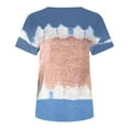 thumbnail image 5 of HAPIMO Savings Womens Summer Tops Ombre Striped Print Short Sleeve Teen Grils Fashion Clothes V-Neck Tee Shirt Casual Comfy Pullover Tops Shirts for Women Blue XXL, 5 of 5