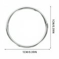 thumbnail image 2 of DESIGNICE 400Pcs Key Rings Metal Small Key Rings Diy Keychain Rings Metal Round Key Rings O-Shaped Rings, 2 of 7
