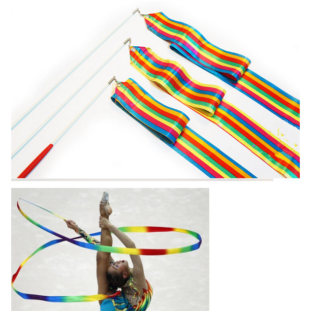 nipocaio 3pcs 4m Rhythmic Gymnastics Ribbon Wholesale Professional Dance  Performance Props Artistic Fitness Ribbon Children's Toy Ribbon 