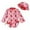 Red, variant on Girls Swimsuit Cartoon Ice Swimwear Girls Swimsuit with Matching Hat Cute Summer Beach Bathing Suit Fun Graphic Print Outfits for Toddlers Kids