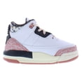thumbnail image 2 of Nike Jordan 3 Retro Leather Infant/Toddler Shoes Size 6, Color: White/Anthracite/Red Stardust, 2 of 4