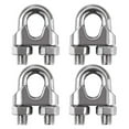 thumbnail image 1 of U-Saddle Wire Rope Clamp for 1/2 Inch Cable, 304 Stainless Steel Reusable Fastener, Easy Installation with Hand Tools, Ideal for Railing, Fencing, And Rigging Projects, 4Pc Metal Buckle *1, 1 of 2