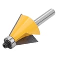 thumbnail image 1 of Router Bit, 8mm Shank Chamfer Bevel Edging Router Bit, Carbon Steel Woodworking Milling Cutter for Wood, Wood Work Carpenter Tools, 1 of 8