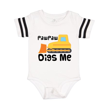 

Inktastic My PawPaw Digs Me Bulldozer Construction Truck Gift Baby Boy Bodysuit