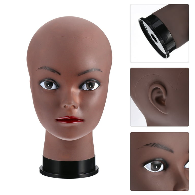 Ladella Beauty Cosmetology Wig Stand Block Bald Female Makeup Manikin Head  For Wigs Making Not Styrofoam Display Mannequin Head (FAIR-BALD C) 