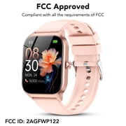 Smart Watch Fits for Android and IPhone, 1.85 inch Fitness Tracker, Men Womens Smartwatch with Answer/Make Calls/112+ Sports Modes/Message Reminder, IP68 Waterproof, for Gift Pink