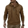 thumbnail image 4 of Atogsazn Men's Athletic Hoodie Casual Long Sleeve Hooded Sweatshirt Jogger Pullover Tops Spring Fall Outfit Coffee XXL, 4 of 6