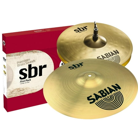 Sabian SBR Brass 13" Hi-Hats and 16" Crash Cymbals, 2 Pack