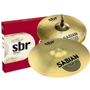 Sabian SBR Brass 13" Hi-Hats and 16" Crash Cymbals, 2 Pack