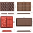 thumbnail image 4 of 4PCS Molde Chocolate, Molde de silicona para Dubai chocolate, Moldes Para Barra De Chocolate Profundos De Silicona Sin BPA, Solicite azúcar, chocolate, helado, pastel., 4 of 4