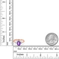 thumbnail image 6 of Gem Stone King 18K Rose Gold Plated Silver Purple Amethyst and White Moissanite Engagement Ring for Women | 1.96 Cttw | Oval Checkerboard 9X7MM | Gemstone February Birthstone | Size 8, 6 of 7
