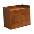 thumbnail image 4 of Organizador de cajones de escritorio de madera, caja de almacenamiento decorativa, gabinete de organización de almacenamiento de mesa para tocador de, 4 of 8