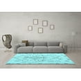 thumbnail image 3 of Ahgly Company Indoor Rectangle Solid Light Blue Modern Area Rugs, 7' x 10', 3 of 4