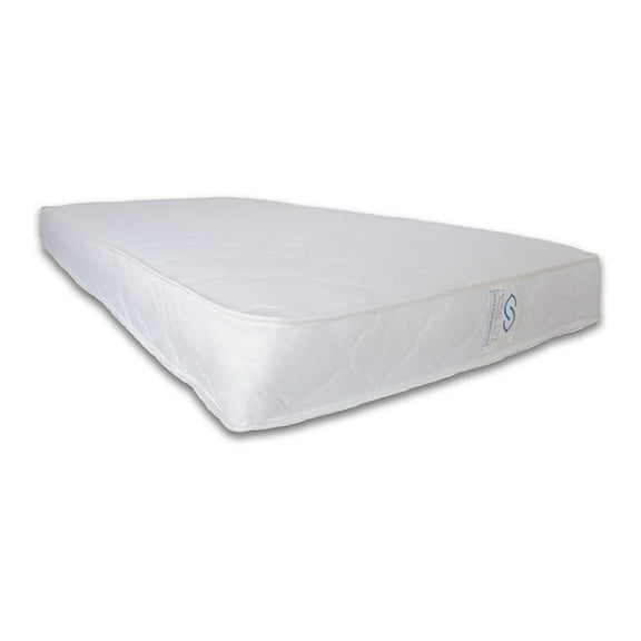 Oliver & Smith Twin Mattress 8 Inch - Medium Firm Euro Top, Double-Sided with Bonnell Coil Support - 6 Layer High Density Foam - Cotton Cover Twin Size Mattress in A Box - White