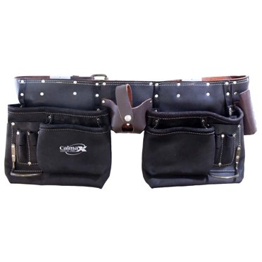 Estwing 2-Inch Wide Full Grain Leather Tool Belt - Adjustable 30-52" Waist With Steel Buckle