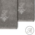 thumbnail image 2 of Authentic Hotel and Spa  100% Turkish Cotton Monica 2PC Embellished Washcloth Set Dark Gray R, 2 of 3