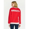 thumbnail image 3 of Christmas Women's Naughty and Nice Graphic Fleece Sweatshirt, Sizes XXS-XXL, 3 of 5