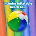 thumbnail image 4 of Oodles of Noodles 7 Pack Deluxe Foam Pool Swim Noodles Includes 12 Inch Beach Ball, 4 of 8