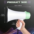 thumbnail image 4 of MyMealivos 20W Portable Megaphone ABS Material Bullhorn with Volume Control, Siren-White Green, 4 of 7