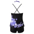 thumbnail image 5 of Conjunto de tankini Vevor con tiras para mujer estampado floral y pantalones cortos Púrpura M, 5 of 5