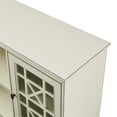 thumbnail image 7 of Manor Park Transitional 2 Fretwork Door TV Stand, Antique White, 7 of 7