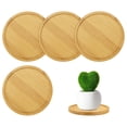 thumbnail image 1 of Uxcell 4-Pack Platillo de Bambú para Plantas, Platillos Redondos de 4.33 Pulgadas ID para Macetas de Interior/Exterior [4.72 Pulgadas OD, Beige], 1 of 6