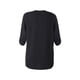 thumbnail image 3 of Qarigey Camisa de mujer con cuello en V Blusa suelta Manga larga Color sólido Top casual Prendas para la parte del cuerpo Negro XXL, 3 of 6