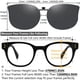 thumbnail image 4 of Gafas de Sol de Clip CAXMAN con Lente Polarizado de Ojo de Gato para Mujer Gris, 4 of 6