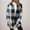 Black, variant on Fnooota Womens Fleece Jackets, Plaid Long Sleeve Warm Open Front Fall Winter Cardigans Black Size XL