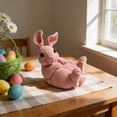 thumbnail image 4 of B Easter Ornament Flocked Bunny Figurine Resin Soft Touch For Home Tabletop Shelf Mantel Decoration Spring Holiday Party Centerpiece, 4 of 6