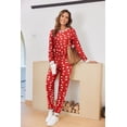 thumbnail image 5 of Ekouaer Pajamas For Women Comfy Long Sleeve Jogger Set Lounge Pjs Set With Pockets polka dots, 5 of 5