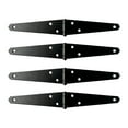 thumbnail image 5 of Black Shed Door Gate Hinges with Screws Strap Hinges for Fence Wood Gate Cabinet, 5 of 13