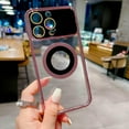 thumbnail image 4 of for iPhone 14 Pro Max Case Clear Magnetic [ Compatible with MagSafe ], Full Camera Protection Slim Thin Soft Plating Back Cover for iPhone 14 Pro Max Phone Case for Women Men - Pink, 4 of 10