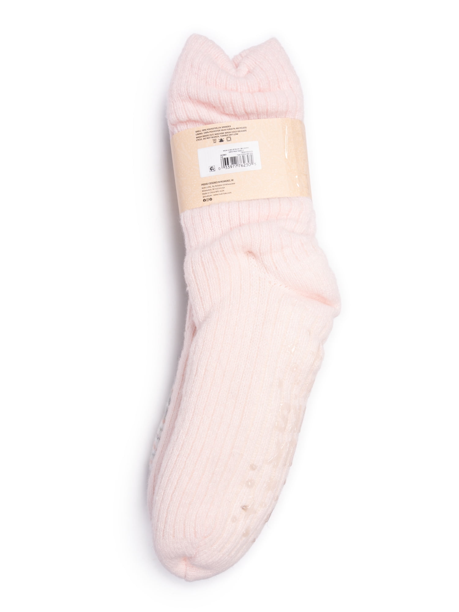MUK LUKS Women's Tall Slouch Cabin Socks, 2-Pack, OSFM