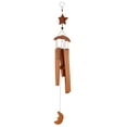 thumbnail image 1 of 1pc Natural Bamboo Wind Bell Five-pointed Star Wind Chime Hanging Decoration, 1 of 9