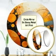 thumbnail image 3 of Designart "Blazing Fusion III" Abstract Collages Round Mirror Wall Décor Modern - Large Yellow Round Mirror - Round Mirror 29" x 29" Inch, 3 of 5