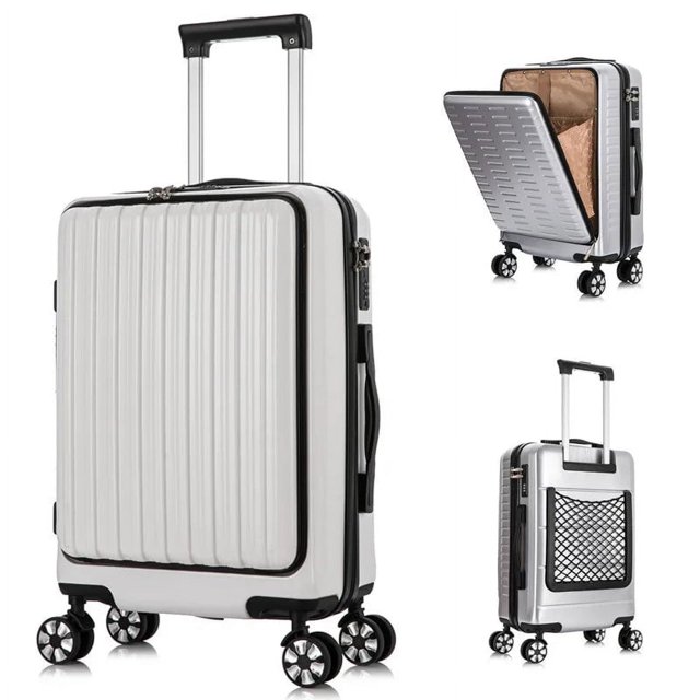 NEW fashion travel suitcase with wheels 20'' carry on luggage small bag rolling luggage front open trolley case travel bag 10 kg My Lux Decor Round