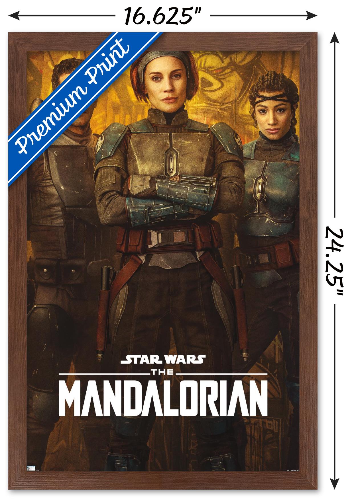 Star Wars: The Mandalorian Season 2 - Mandalorians Wall Poster, 14.725" x 22.375", Framed