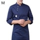 thumbnail image 2 of Botones de moda de chef de la chef de la chef de invierno con los bolsillos delanteros camisas para hombres Trajes profesionales para el restaurante Blue M kenally LF000332-07, 2 of 7