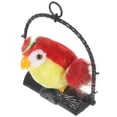 thumbnail image 5 of Juguete de loro parlante con grabación eléctrica para niños, juguete educativo temprano, decoración colgante sin batería, color rojo, 5 of 5
