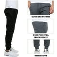 thumbnail image 4 of Galaxy by Harvic 3-Pack Mens Slim Fit Fleece Jogger Sweatpants (S-2XL), 4 of 7