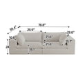 thumbnail image 7 of MAYEERTY 78.8" 2-Seat Corduroy Sofa, Feather-Filled Cushion Modular Design, Full Sponge Support No Wooden Frame, No Assembly, White, 7 of 7