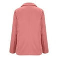 thumbnail image 5 of Evdexr Open Front Blazer Womens Business Lightweight Suit Jackets Long Sleeve Lined Office Suit Cardigan Fall Lapel One Button Plus Size Blazer Jackets with Pockets Pink L, 5 of 7