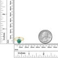 thumbnail image 3 of Gem Stone King 2.64 Ct Oval Green Malachite White Diamond 10K Yellow Gold Ring, 3 of 5