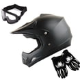 thumbnail image 1 of Casco de motocross WOW para niños, BMX, MX, ATV, negro mate, 1 of 8