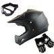 thumbnail image 1 of Casco de motocross WOW para niños, BMX, MX, ATV, negro mate, 1 of 8
