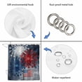 thumbnail image 5 of Anniversary USA Flag Bathroom Shower Curtains with 12 Hooks Polyester Waterproof Shower Curtain for Stalls and Bathtubs American Blue Red Fireworks Decorative Bathroom Privacy Curtain 36x78 Inches, 5 of 9