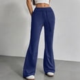 thumbnail image 7 of KPOPLK Women's Low Rise Flare Sweat Pants Drawstring Elastic Waist Bell Bottom Sweatpants with Pockets Casual Lounge Trousers,Size L, 7 of 7