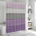 thumbnail image 5 of Purple Grey Wood Grain Shower Curtain Set - Small 36" x 72" Washable Bathtub Curtain with 12 Hooks, Ombre Rustic Retro Wooden Plank Waterproof Fabric Stall Shower Curtains for Bathroom/Bathtub Décor, 5 of 6
